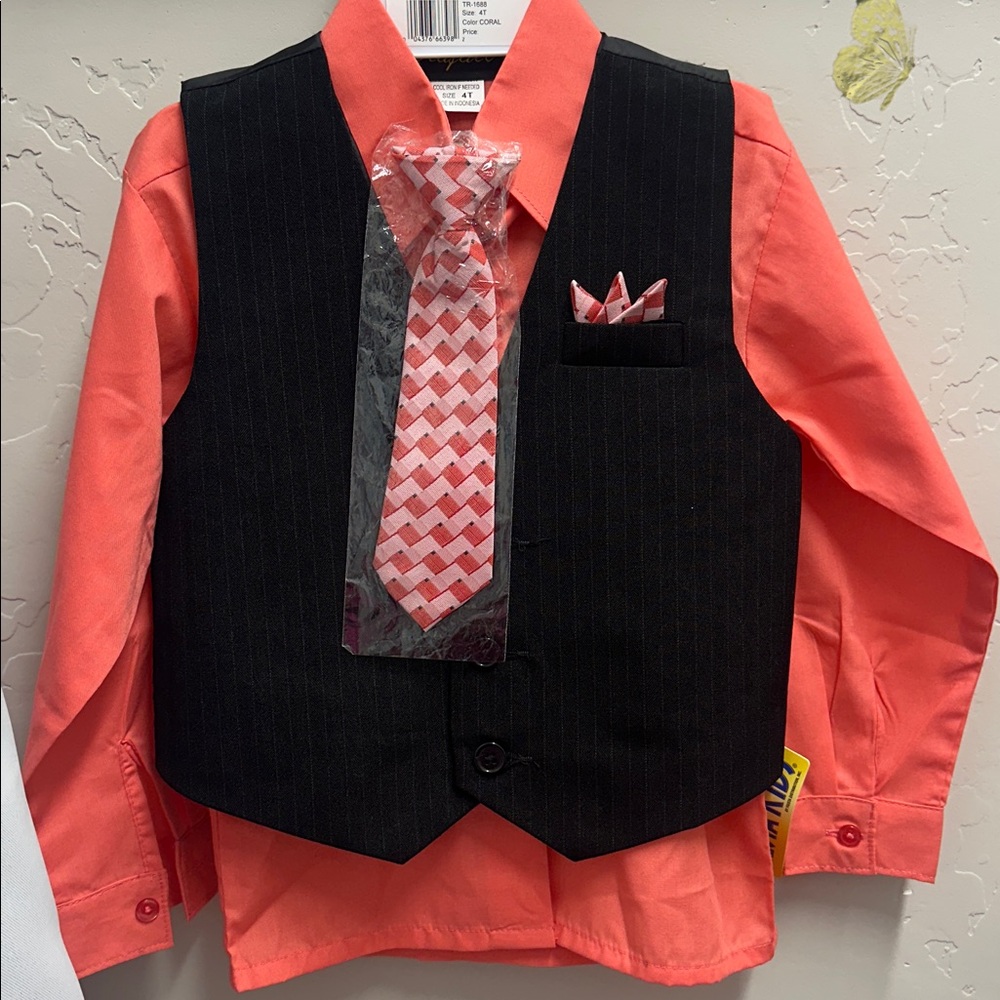 Kids Coral Shirt suit